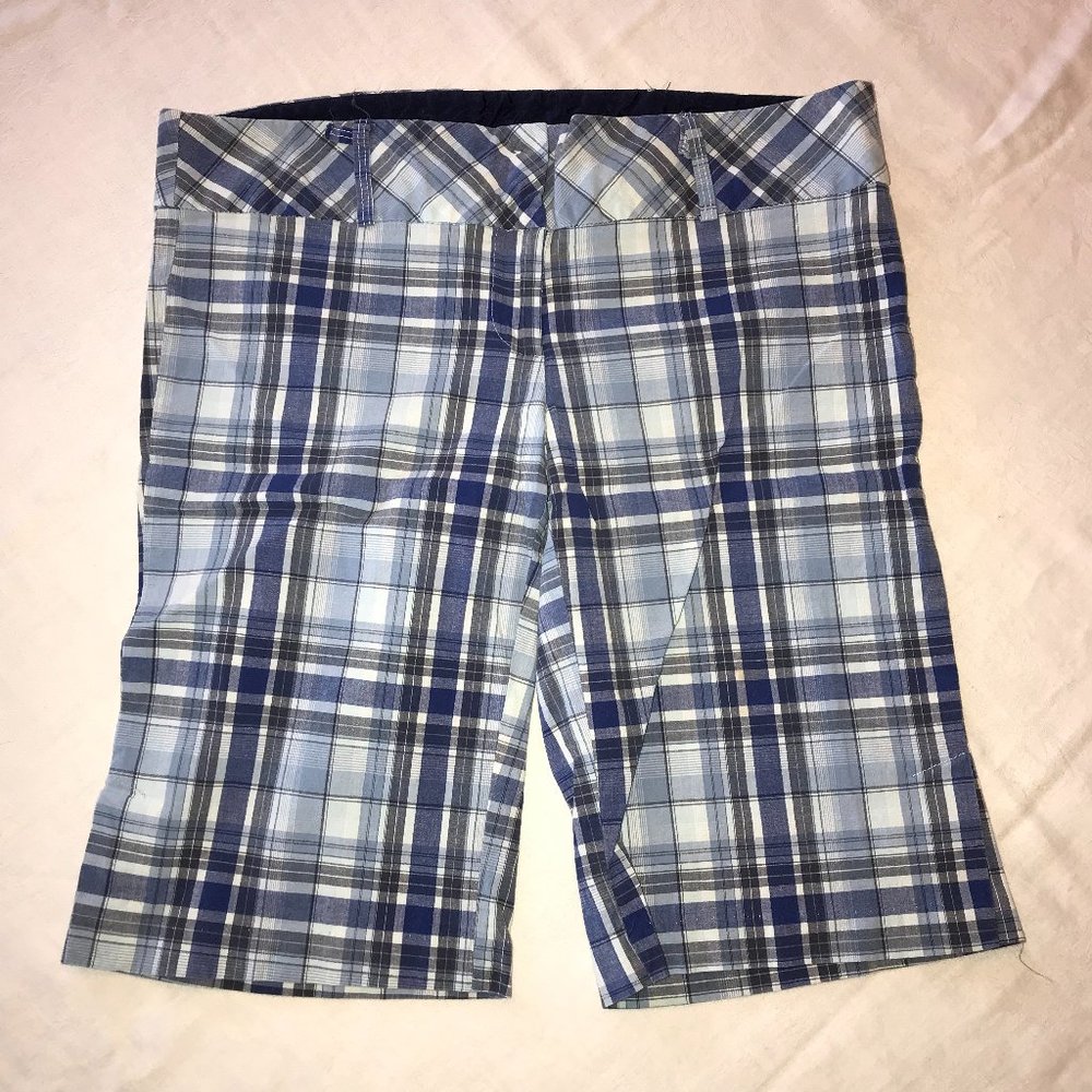 Soulmates Blue Plaid Bermuda Shorts